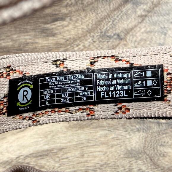 NIB Teva All Gender Original Universal ReLoop Outdoor Sport Sandals W9 M7 NLBK - Picture 8 of 9